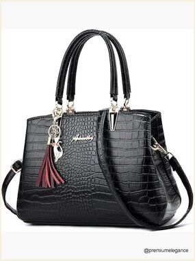Designer Satchel Messenger Tote Shoulder Bag PU Leather